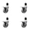Service Caster 4'' Semi Steel Swivel 1-7/8'' Expanding Stem Caster Set Total Lock Brake, 4PK SCC-EXTTL20S414-SSS-178-4 - alternate 1